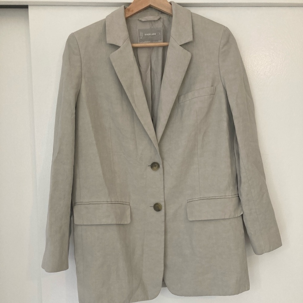 Everlane Linen Cotton Blazer in Sandstone